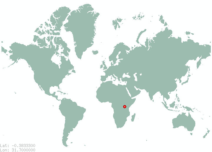 Bisanje in world map